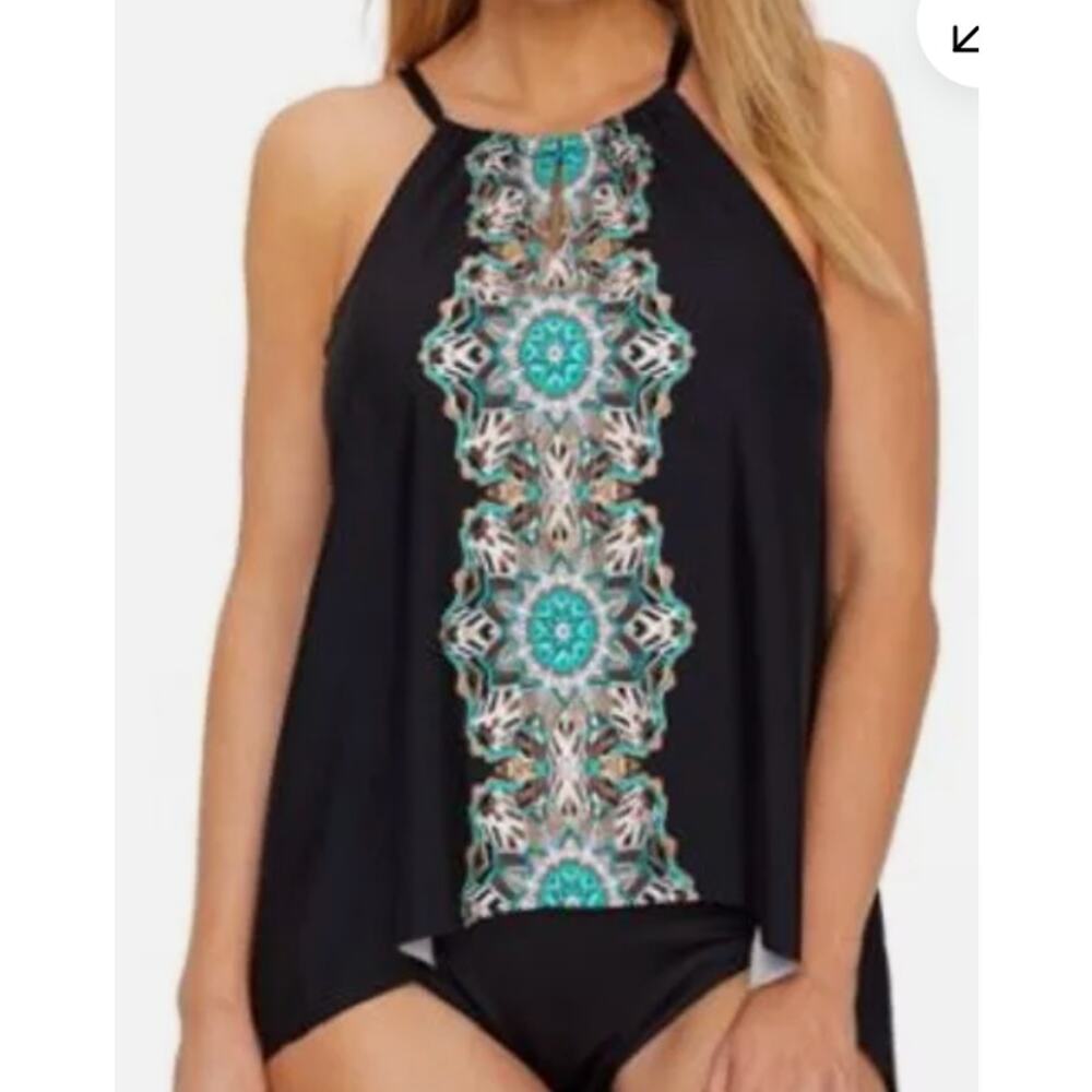 MiracleSuit Precioso Peephole Tankini Swimwear Top Size 8 6560160 NEW
